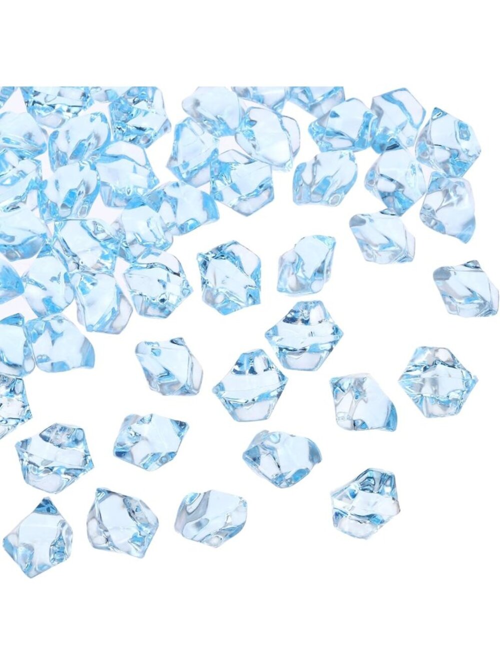 2500pcs Light Blue Acrylic Crystals - Dazzling Fake Ice Gems for Vase Fillers